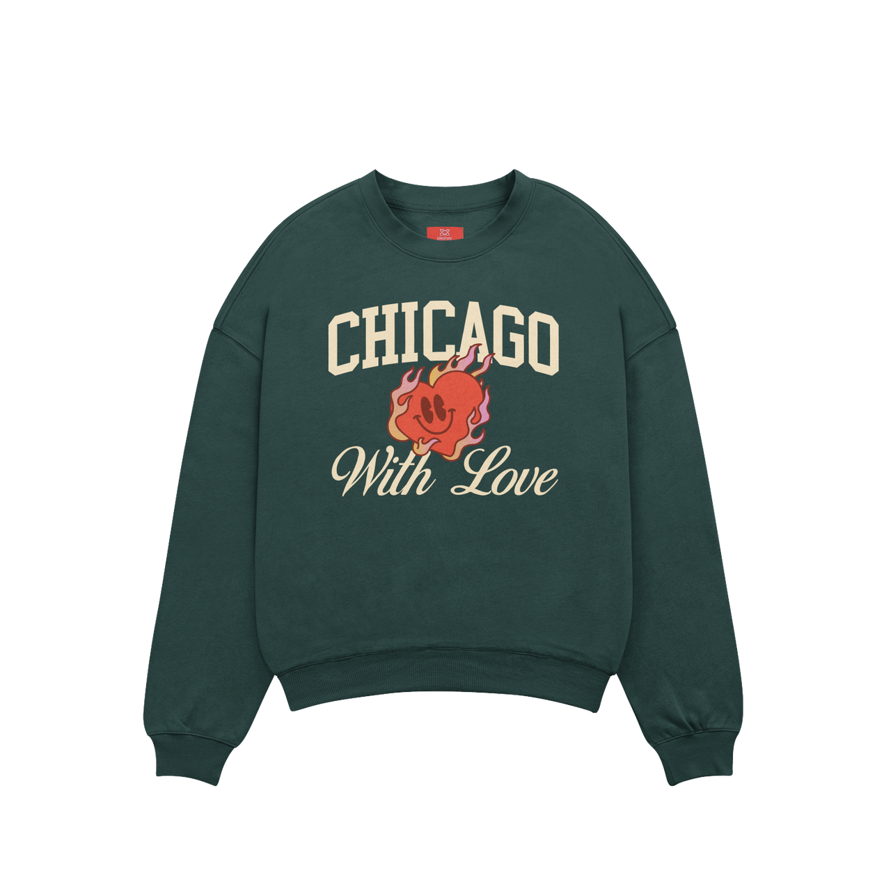 With Love Burning Heart (Emerald)