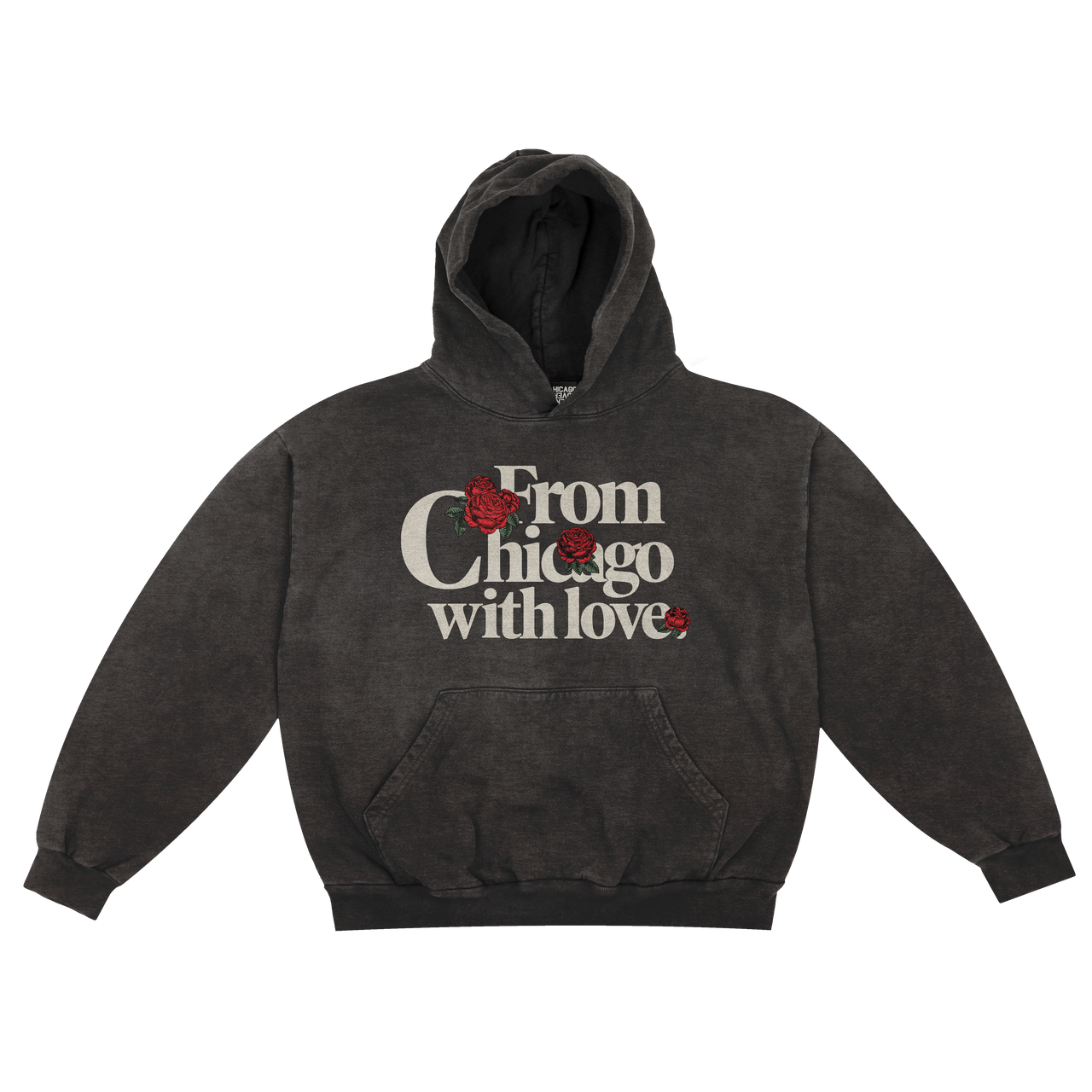 Roses With Love Hoodie (Washed Black)
