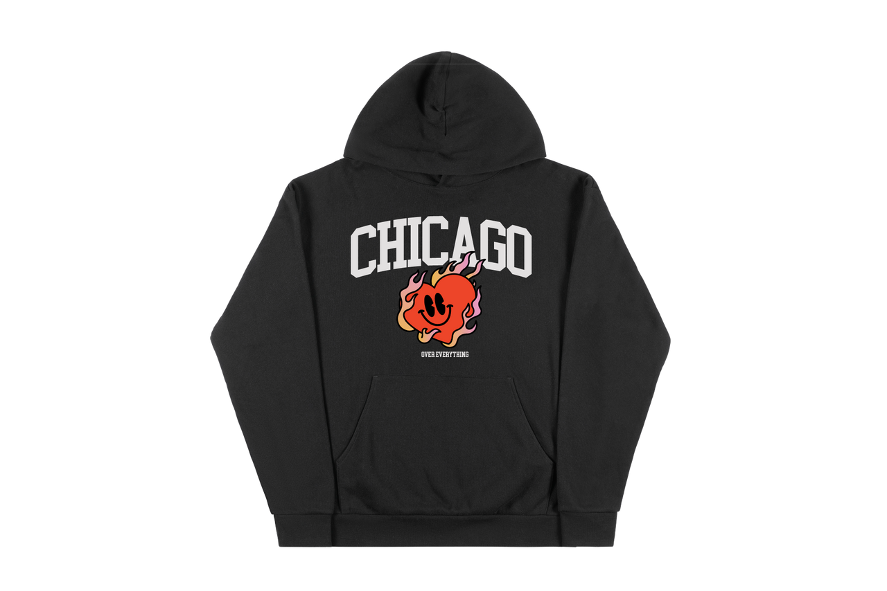 PRESALE - Flaming Heart Hoodie (Black)